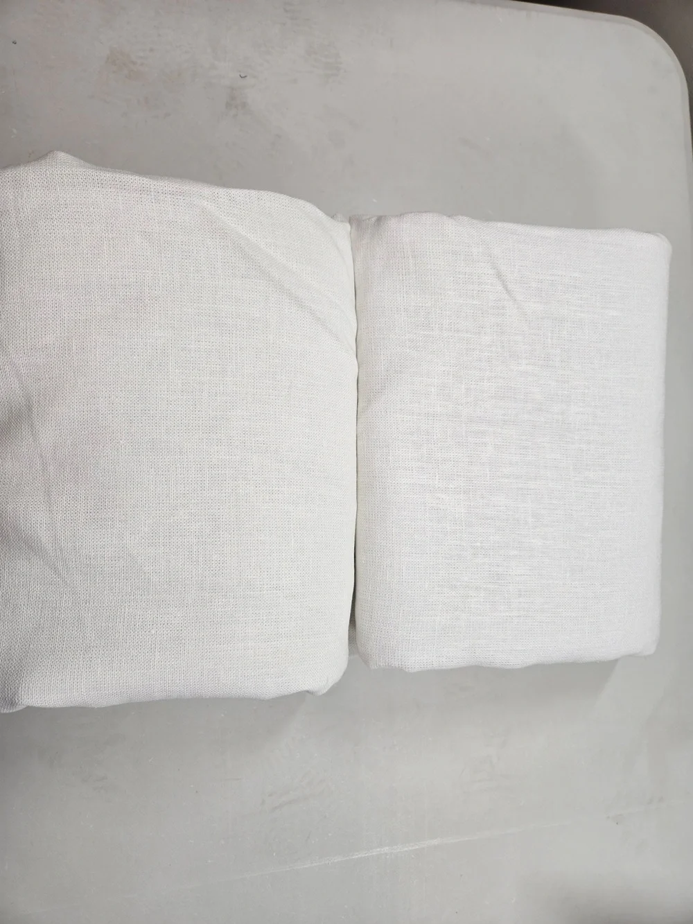 QUINCE Set 2 48x84 Heavyweight European Linen Blackout Curtains White 0240